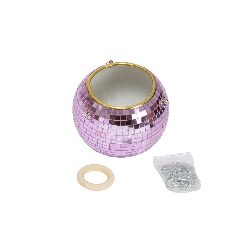 Pink Disco Ball Planter